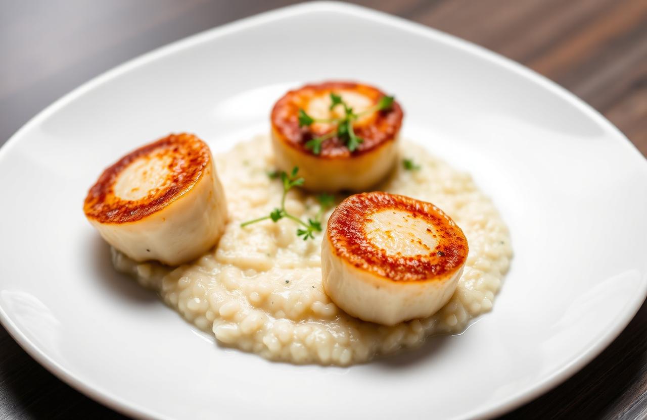 Scallops with Risotto